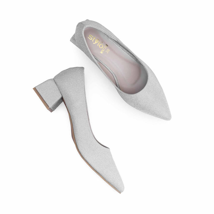 Silver Court Shoes For Women WN7390