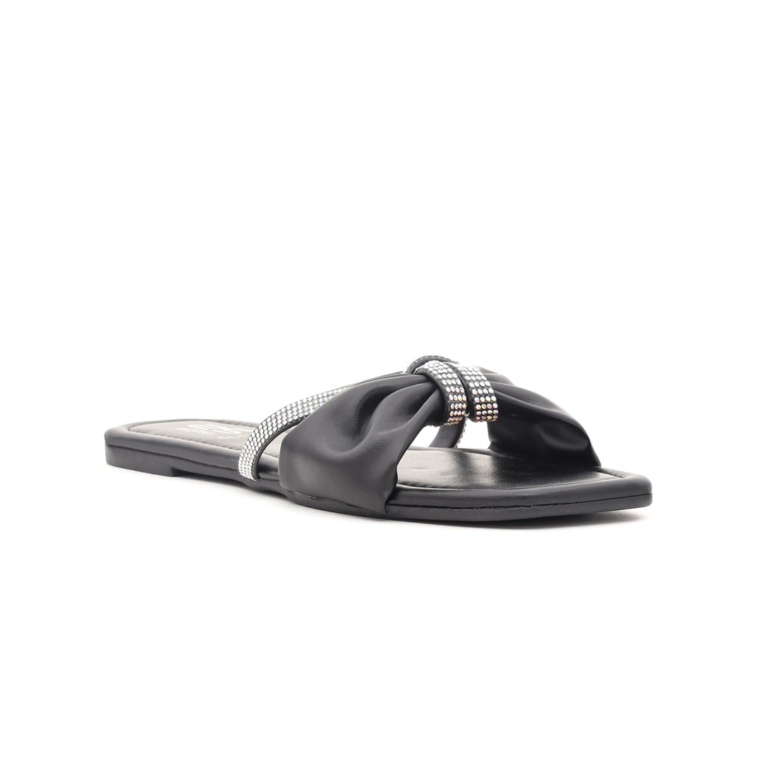 Black Casual Chappal CL1356