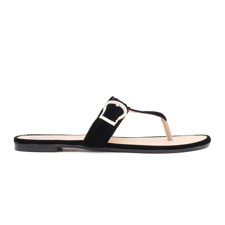 Black Casual Chappal CL1538