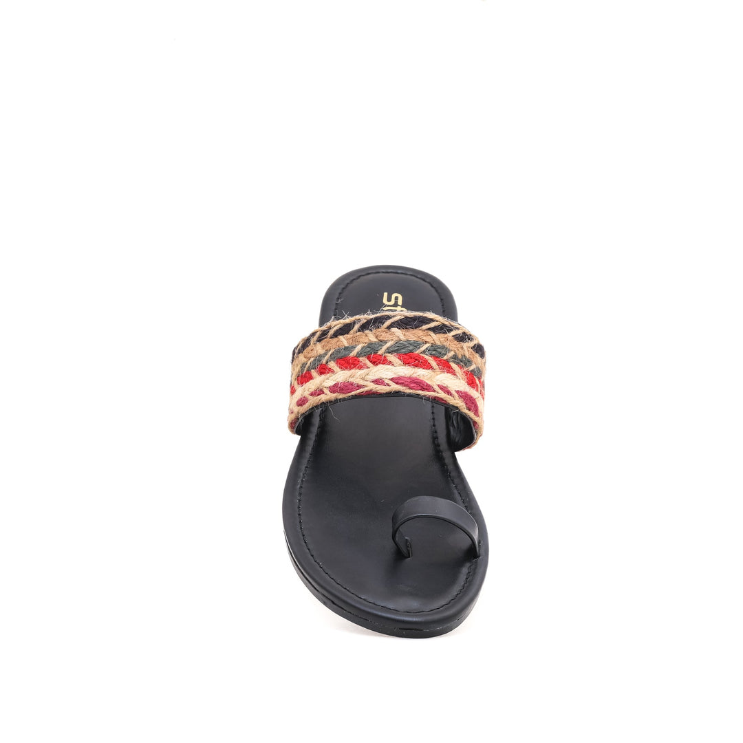 Black Casual Chappal CL1552