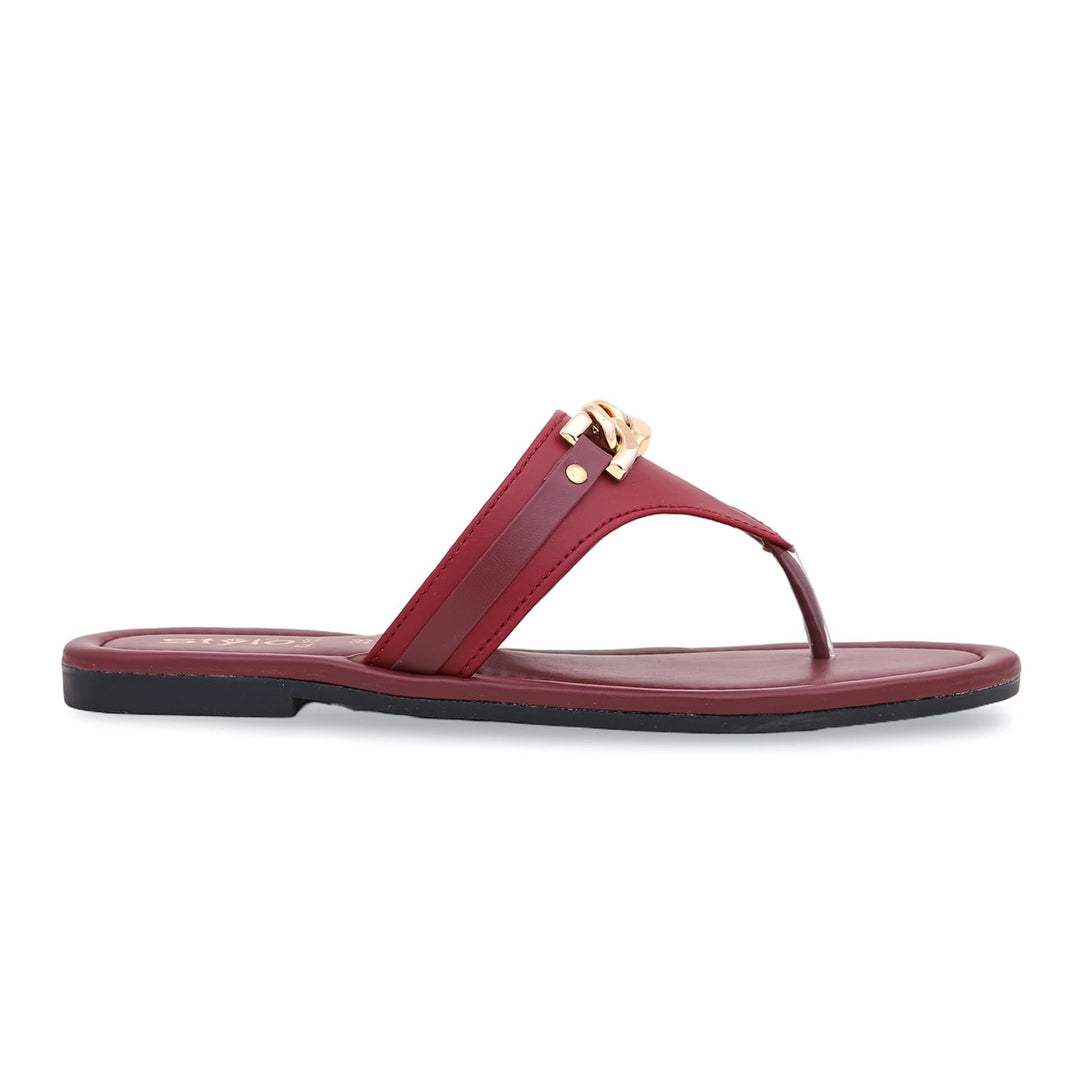 Maroon Casual Chappal CL1553