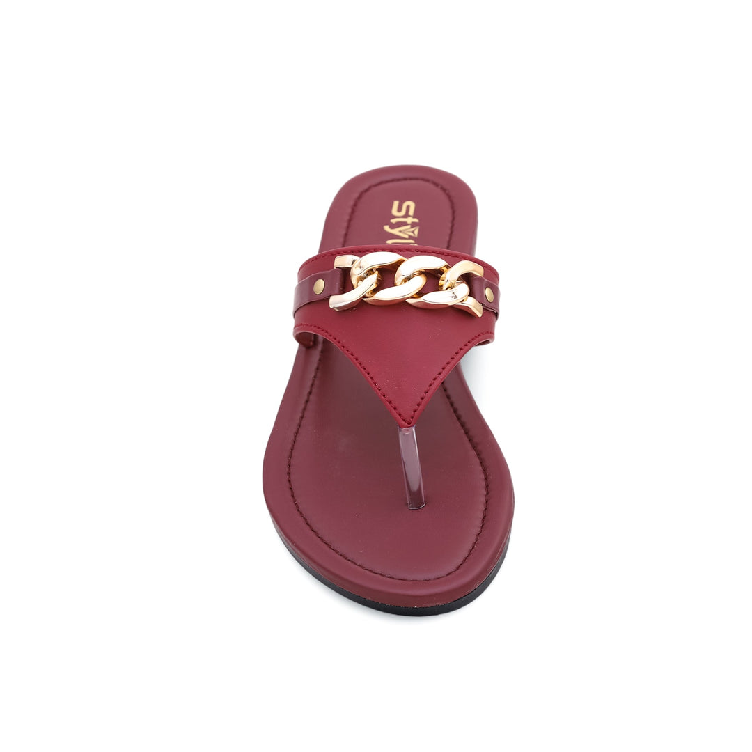 Maroon Casual Chappal CL1553