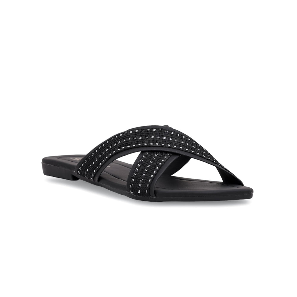 Black Casual Chappal CL1559