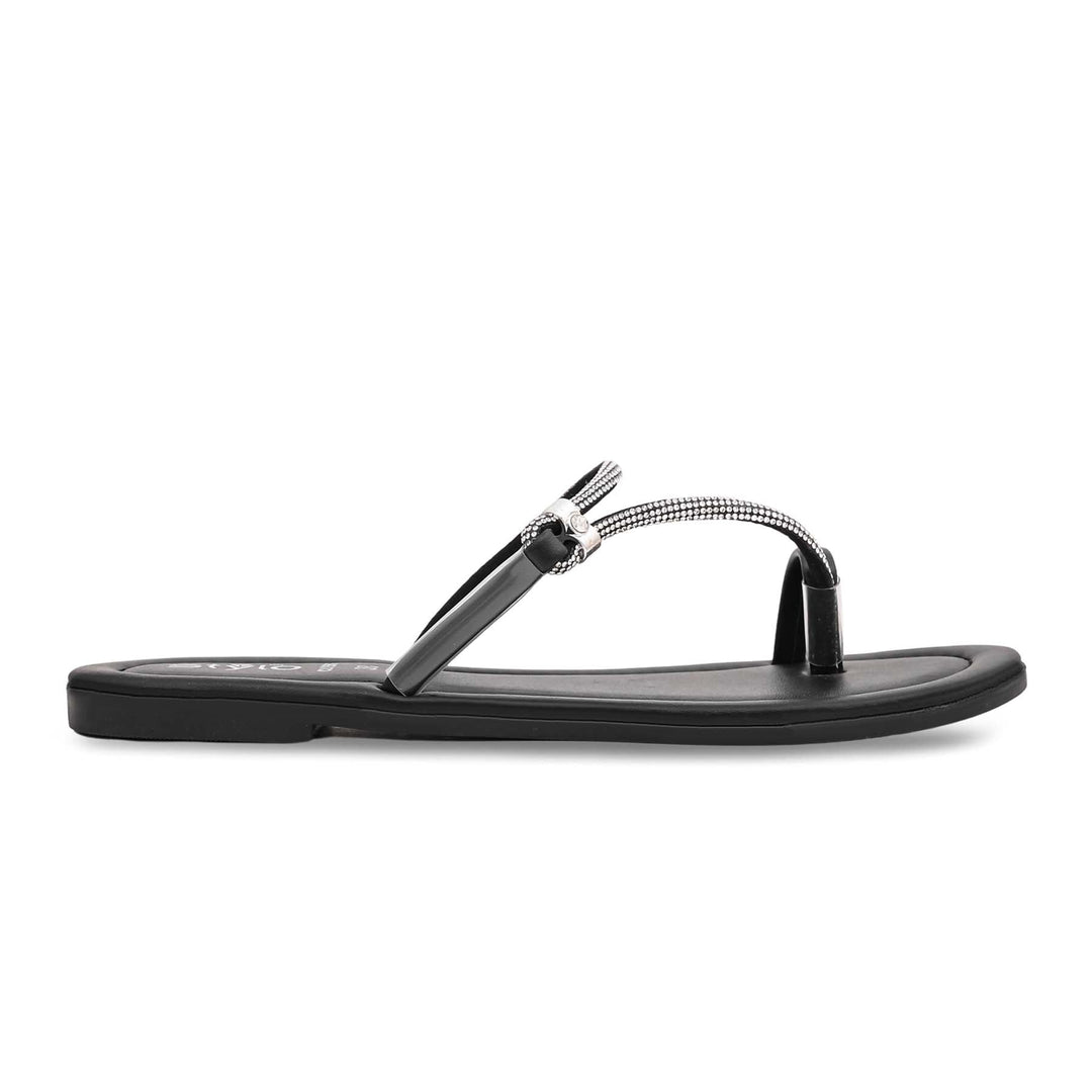 Black Casual Chappal CL1569