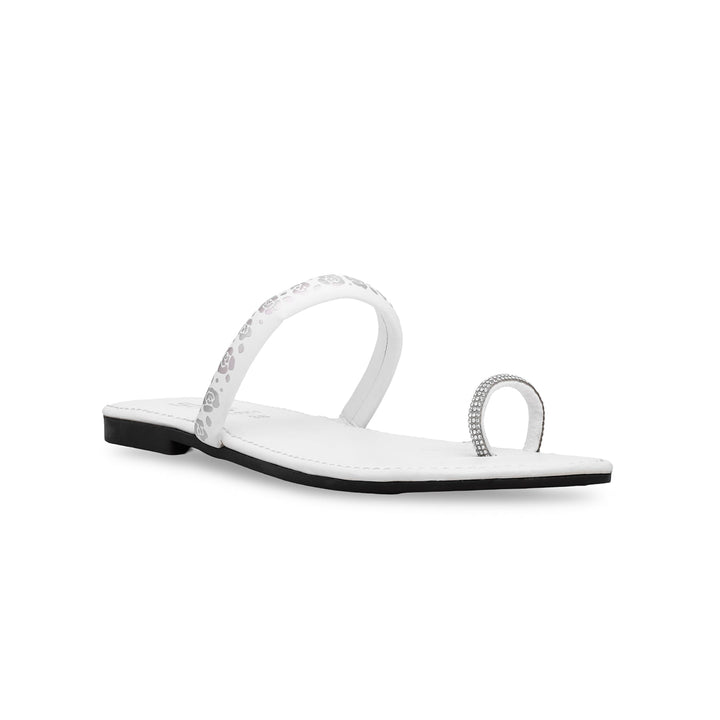 White Casual Chappal CL1651