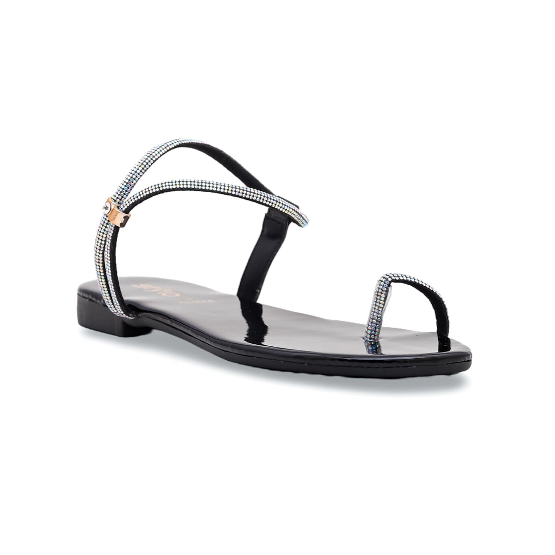 Black Casual Chappal CL1684