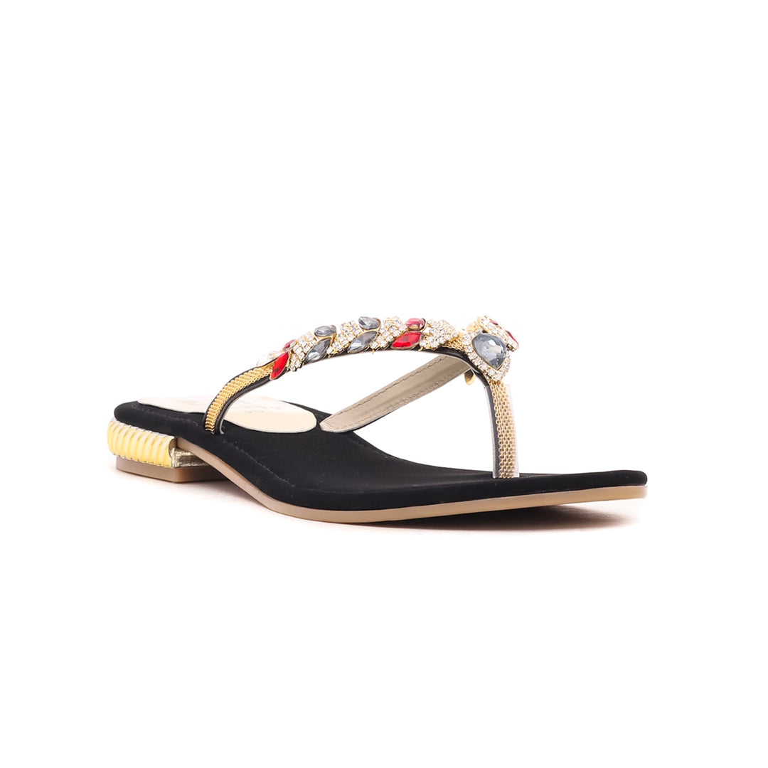 Black Fancy Chappal FN0577