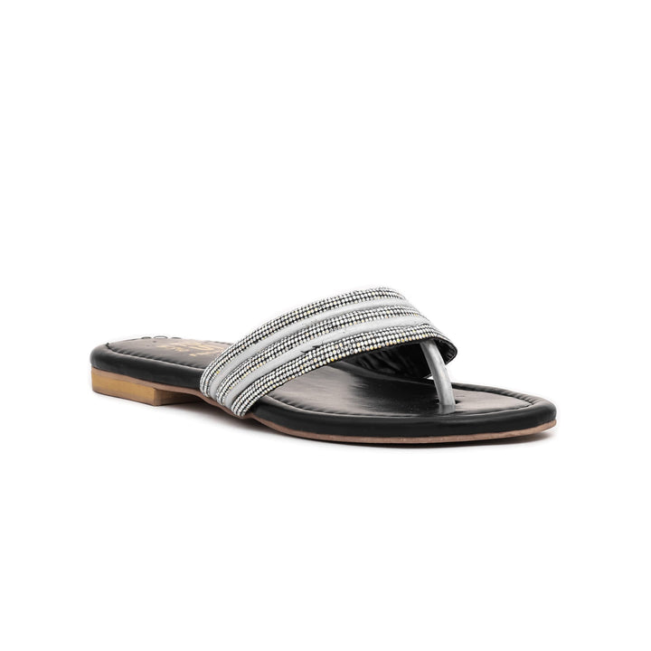 Black Fancy Chappal FN0636