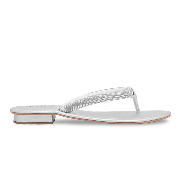 Silver Fancy Chappal FN0676