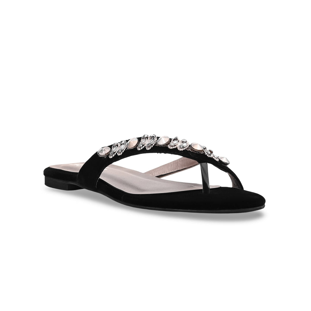 Black Fancy Chappal FN0704