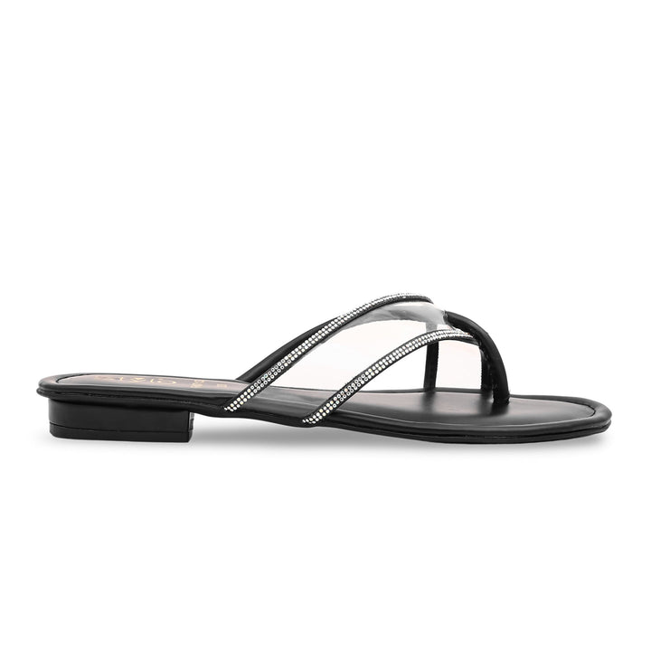 Black Fancy Chappal FN0713