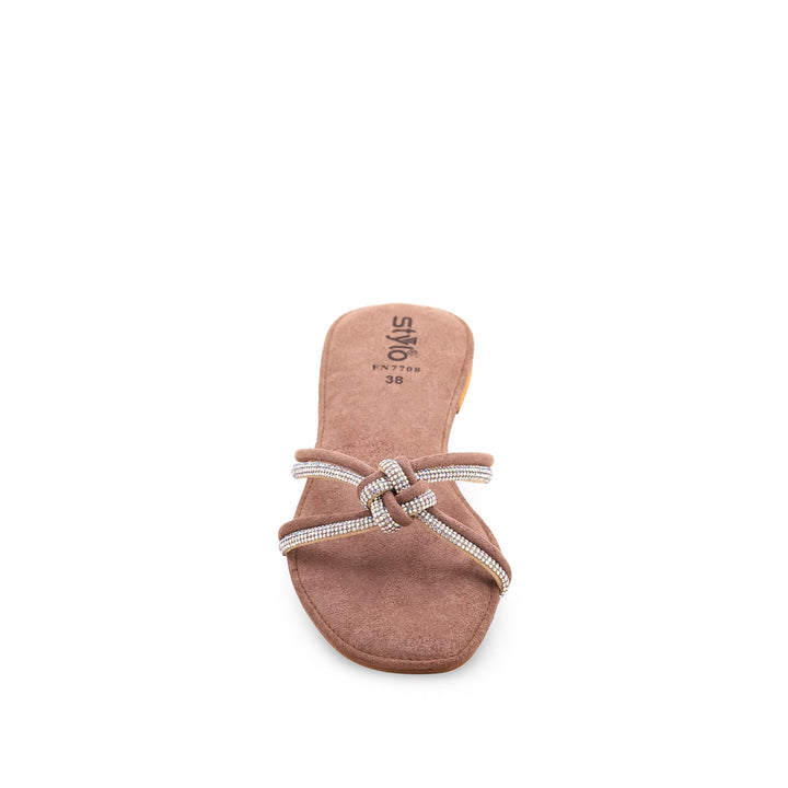 Brown Fancy Chappals FN7708