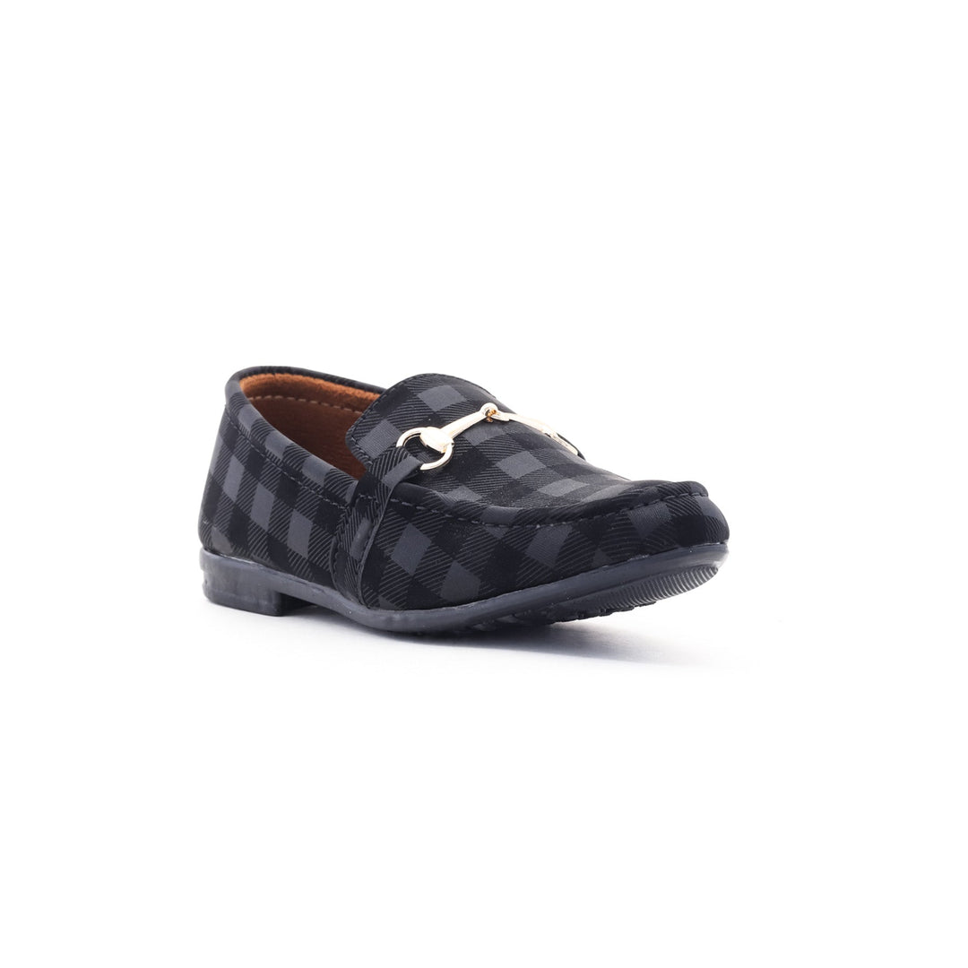 Boys Black Formal Moccasins KD0284