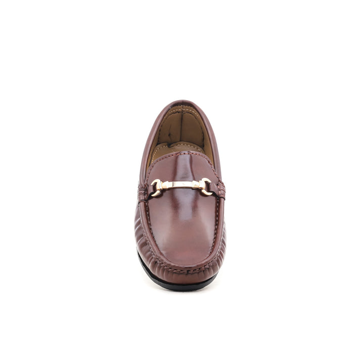 Boys Brown Formal Moccasin KD0331