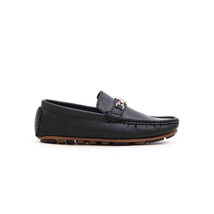 Boys Black Formal Moccasin KD0369