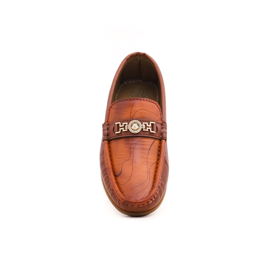 Boys Brown Formal Moccasin KD0369