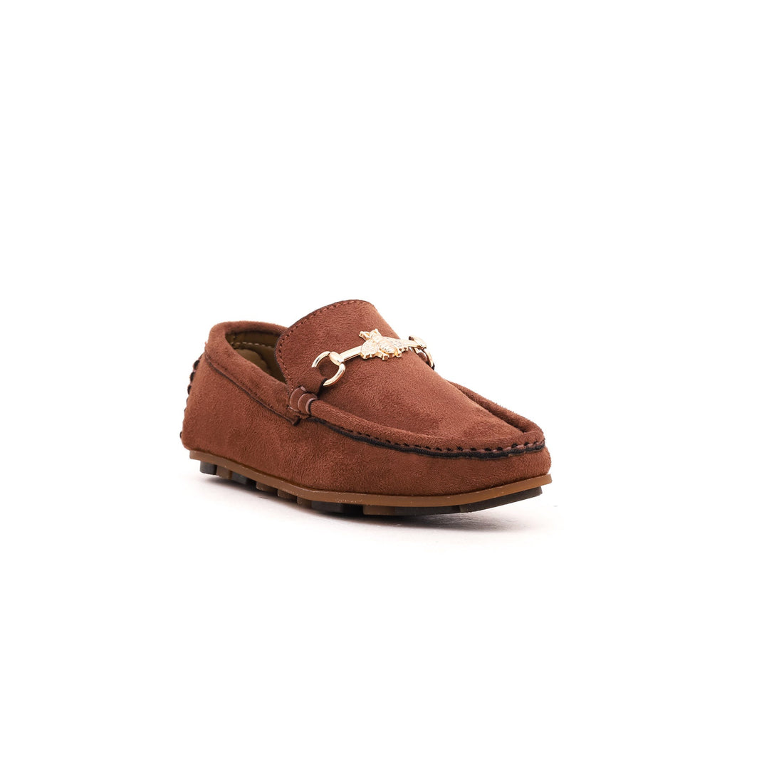 Boys Brown Formal Moccasin KD0378