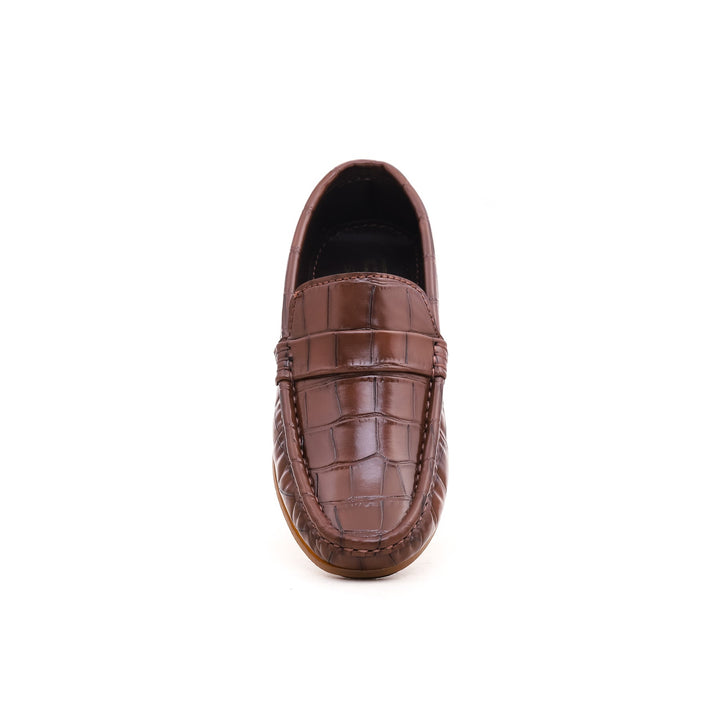 Boys Brown Formal Moccasin KD0379