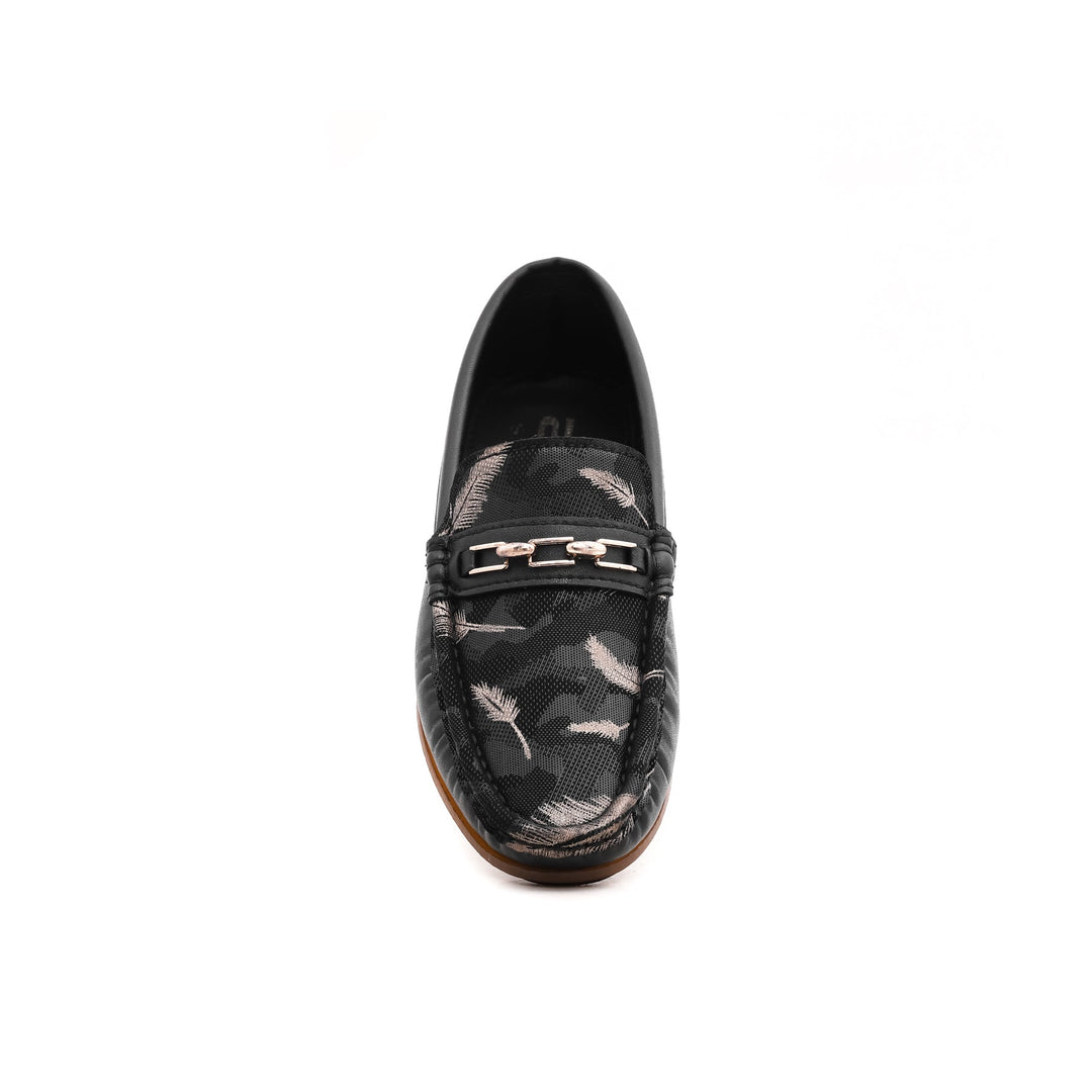 Boys Black Formal Moccasin KD0381