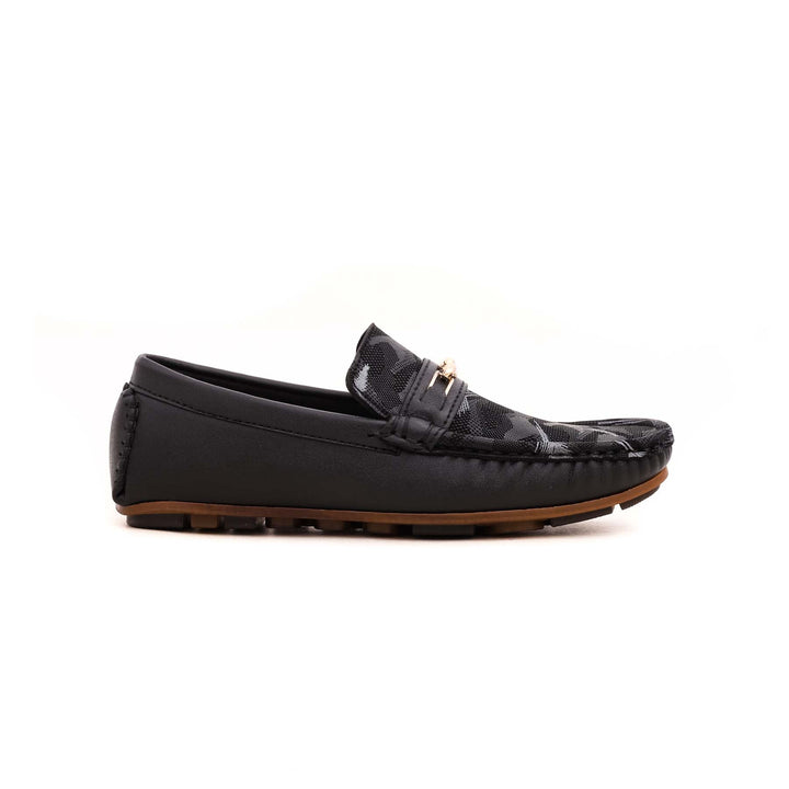 Boys Grey Formal Moccasin KD0381