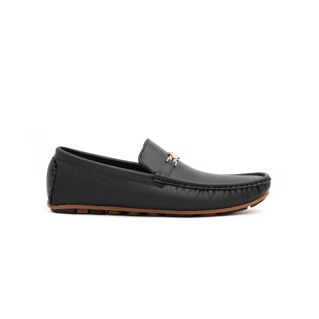 Boys Black Formal Moccasin KD0382