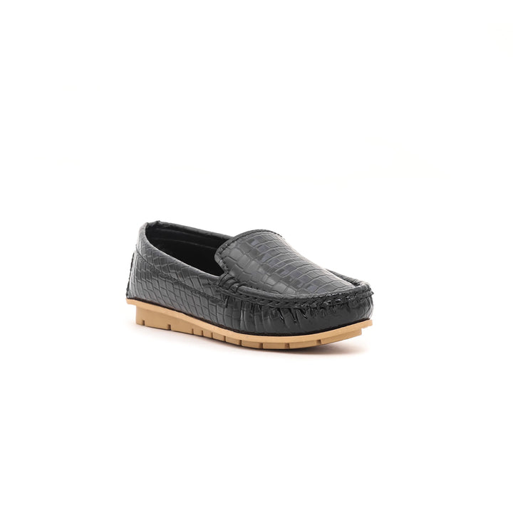 Girls Black Formal Moccasin KD0386