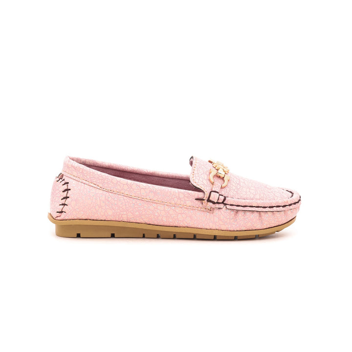 Girls Pink Formal Moccasins KD0391