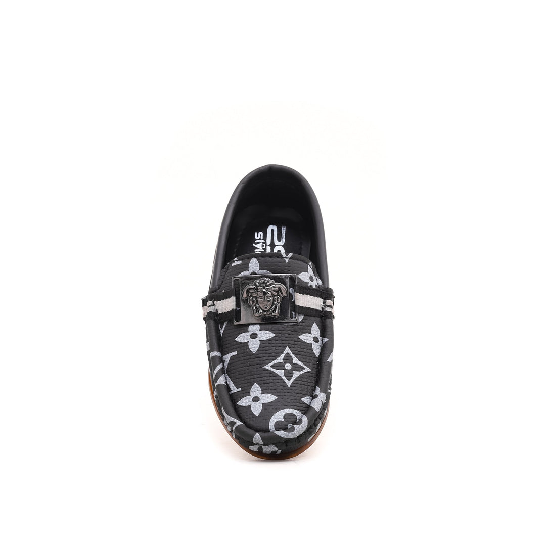 Boys Black Formal Moccasin KD0401