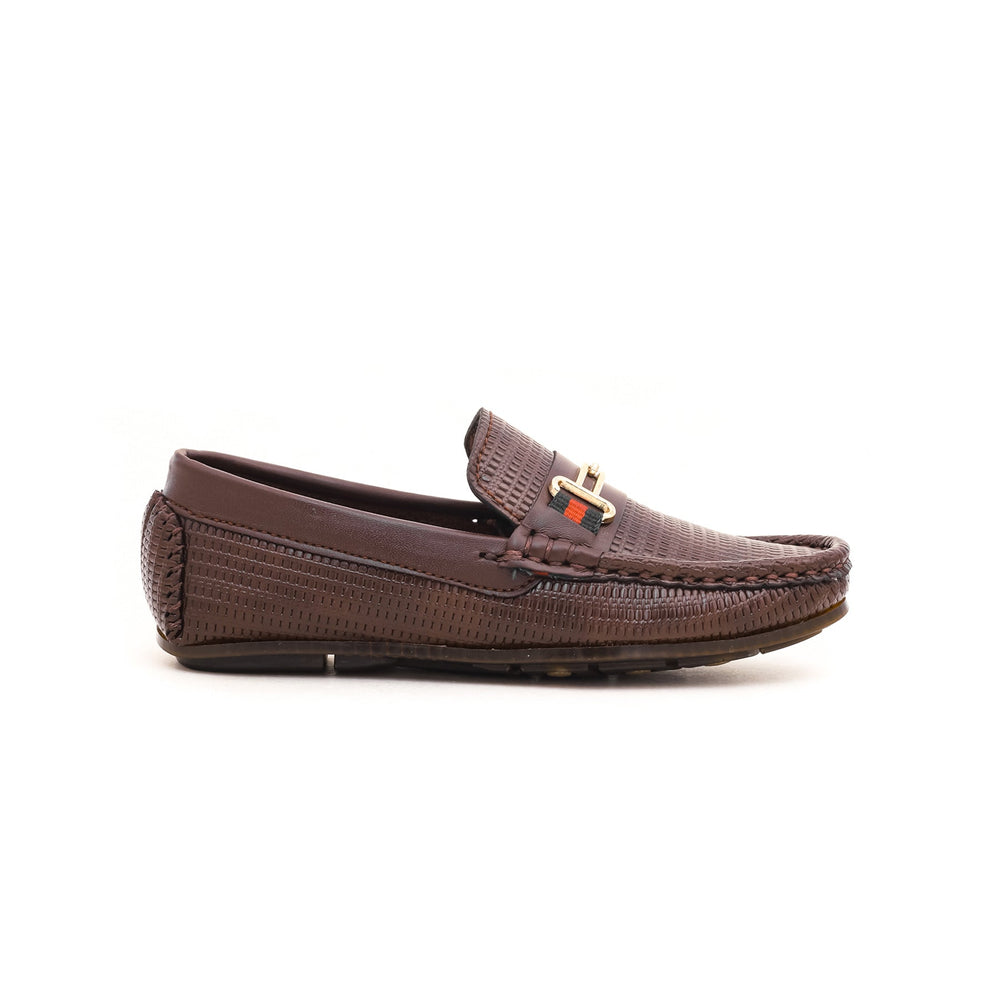 Boys Coffee Formal Moccasins KD0405