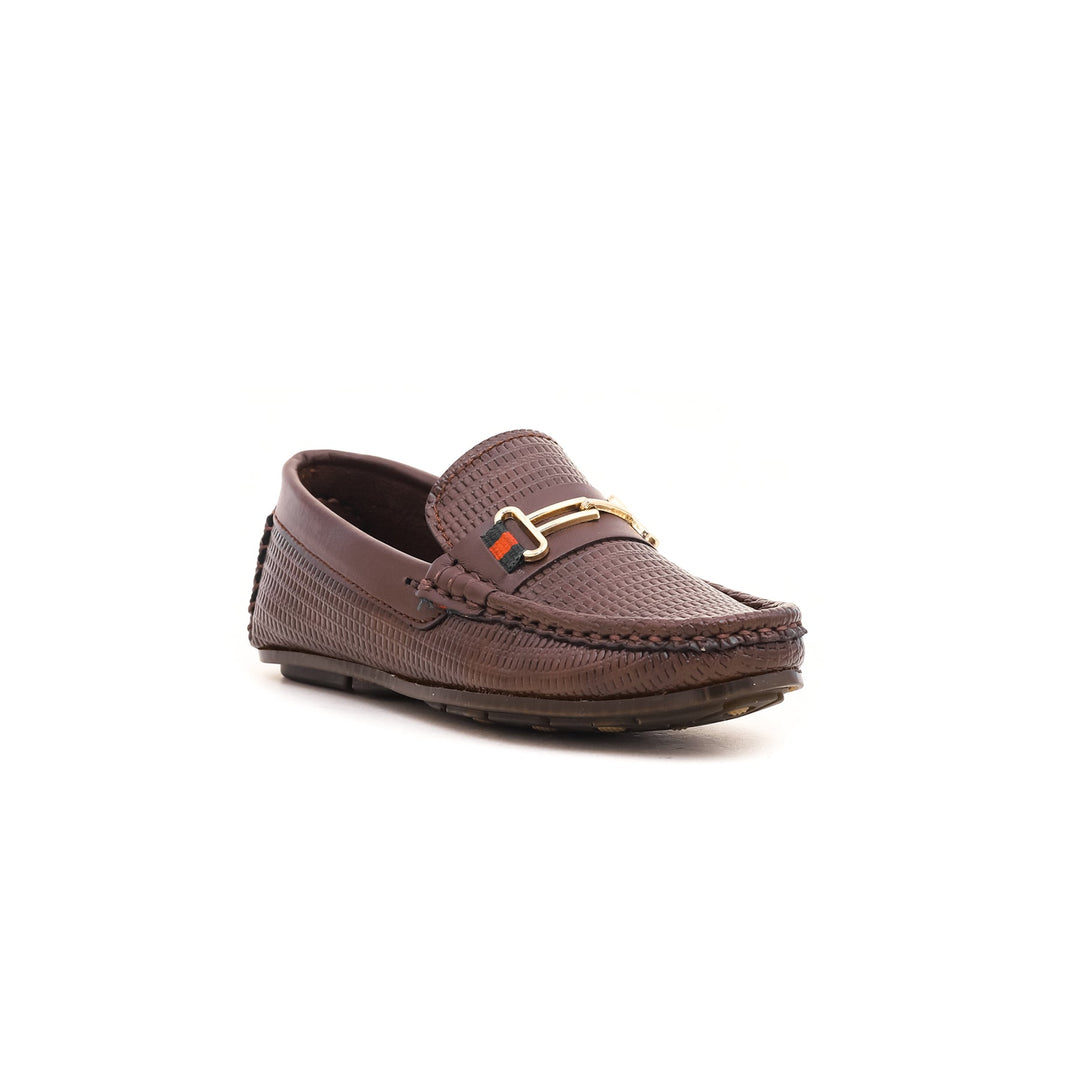 Boys Coffee Formal Moccasins KD0405