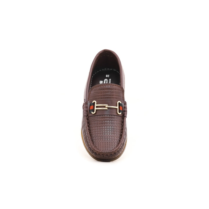 Boys Coffee Formal Moccasins KD0405