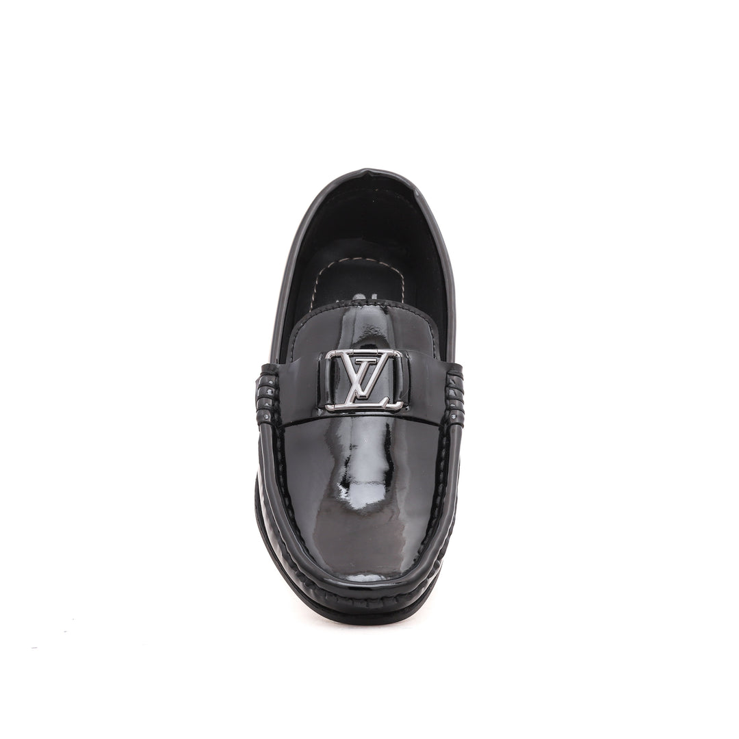 Boys Black Formal Moccasin KD0414