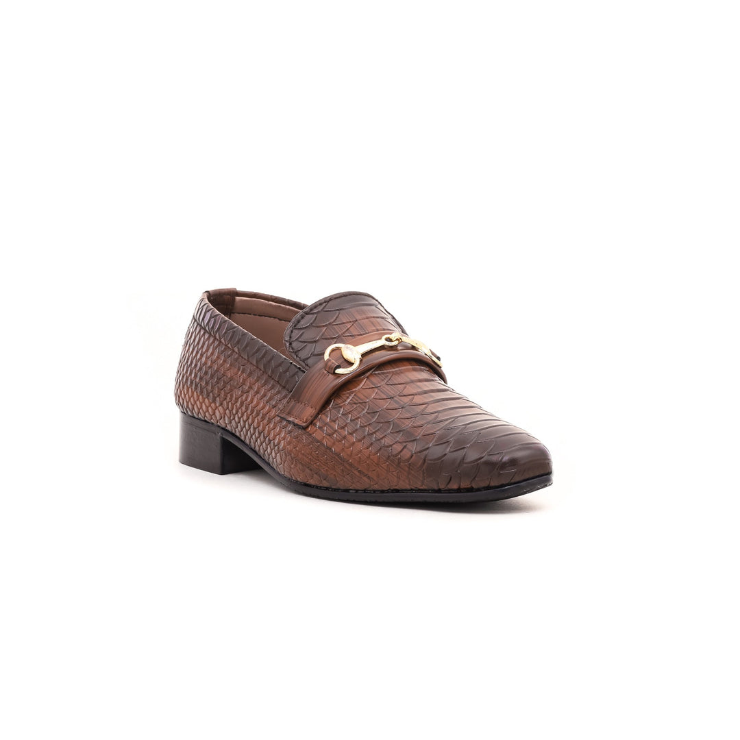 Boys Brown Formal Moccasins KD0422