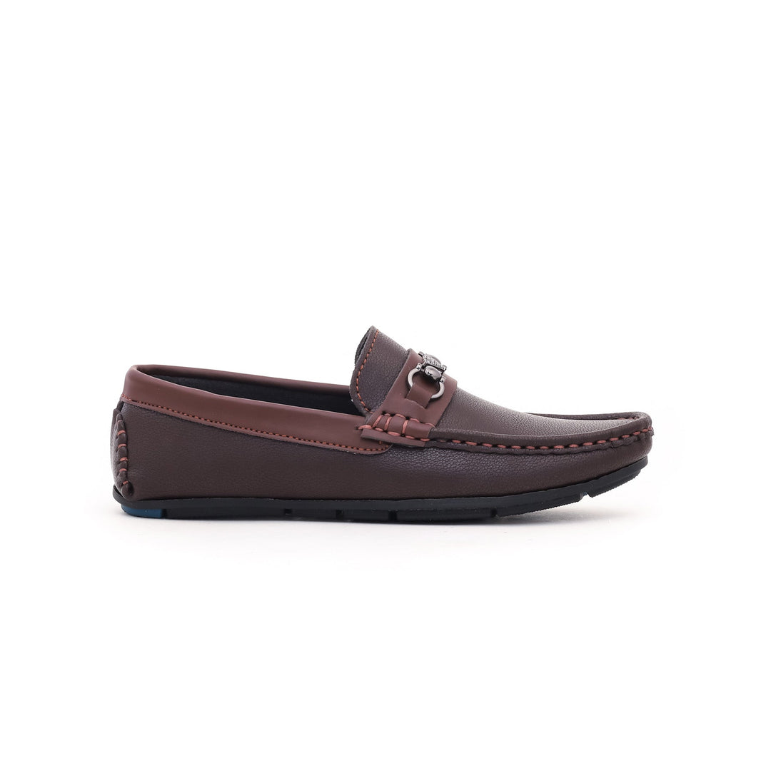 Boys Brown Formal Moccasin KD0426