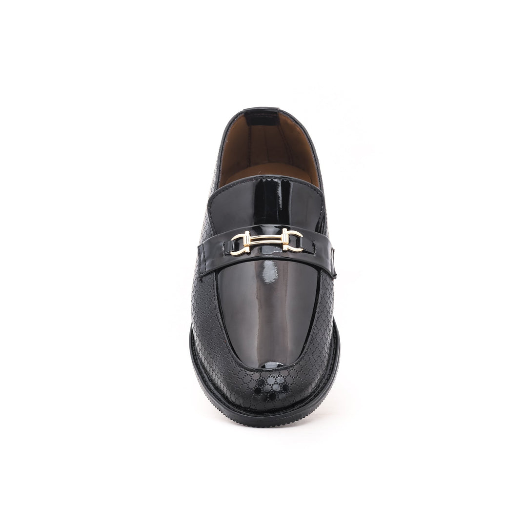 Boys Black Formal Moccasin KD0428