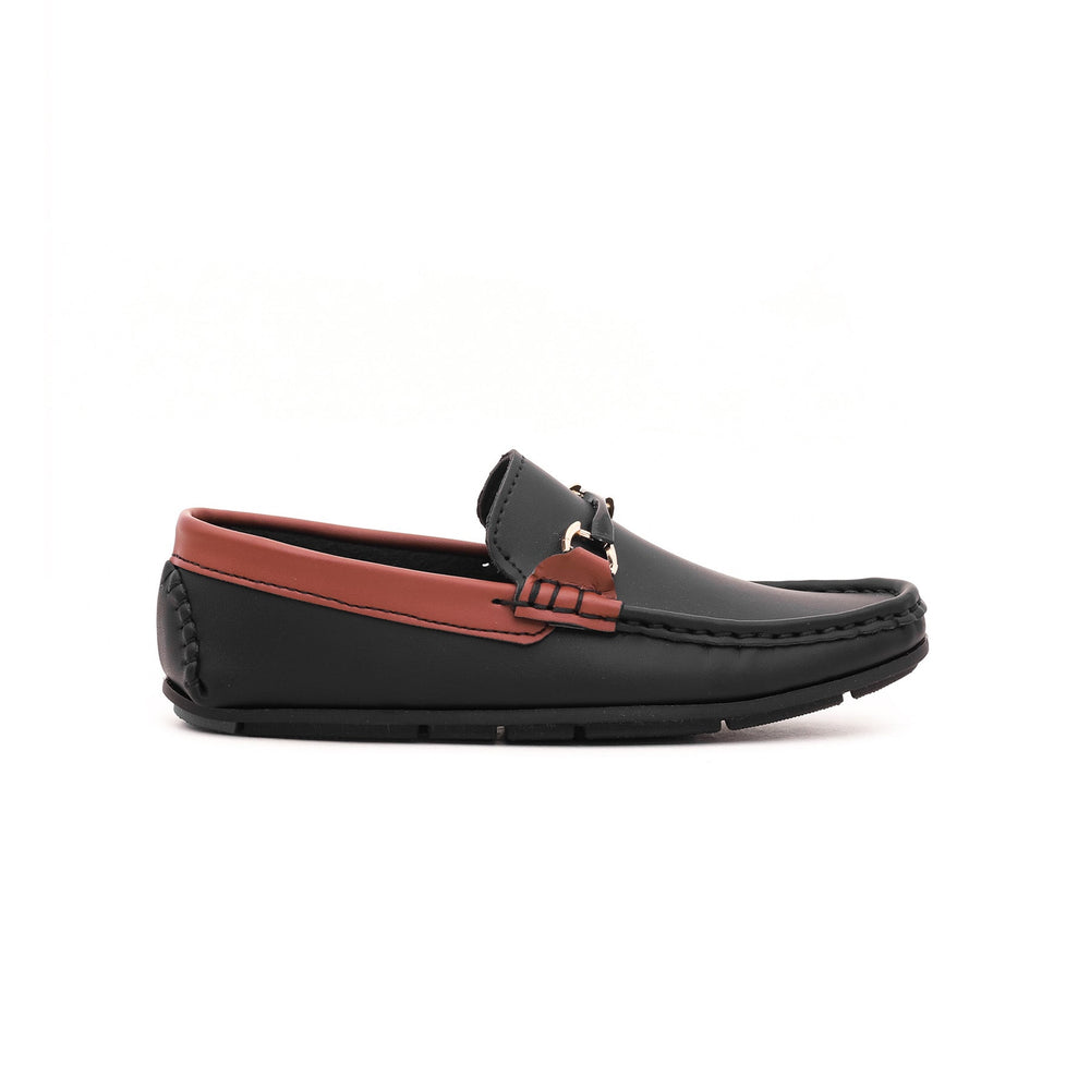 Boys Black Formal Moccasins KD0448