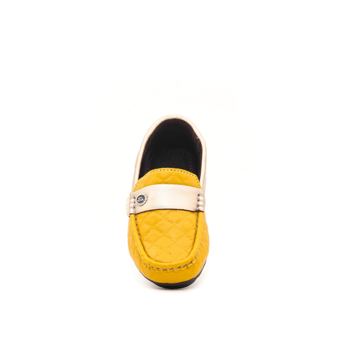 Girls Yellow Formal Moccasins KD0516