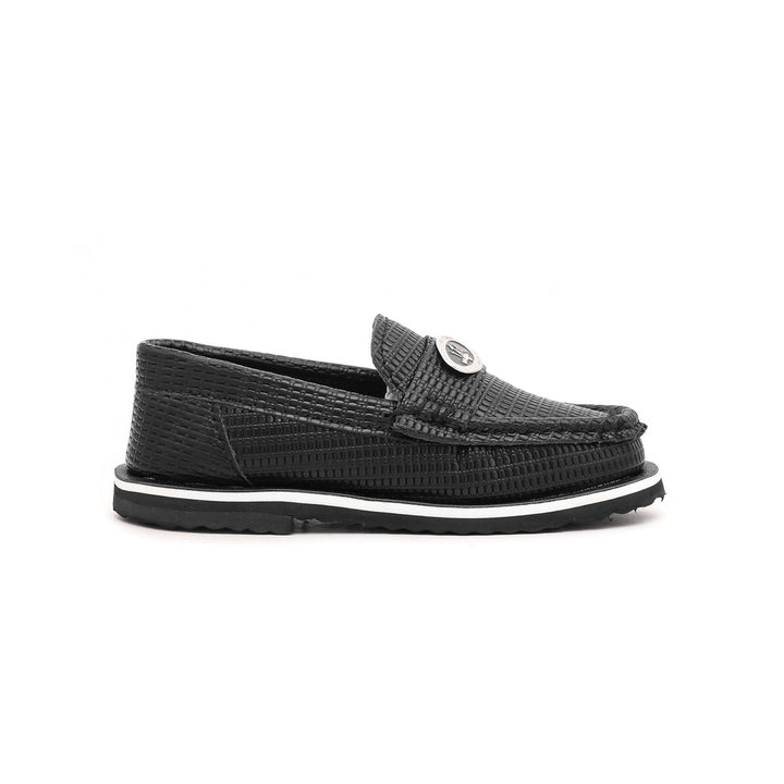 Boys Black Casual Moccasin KD0529