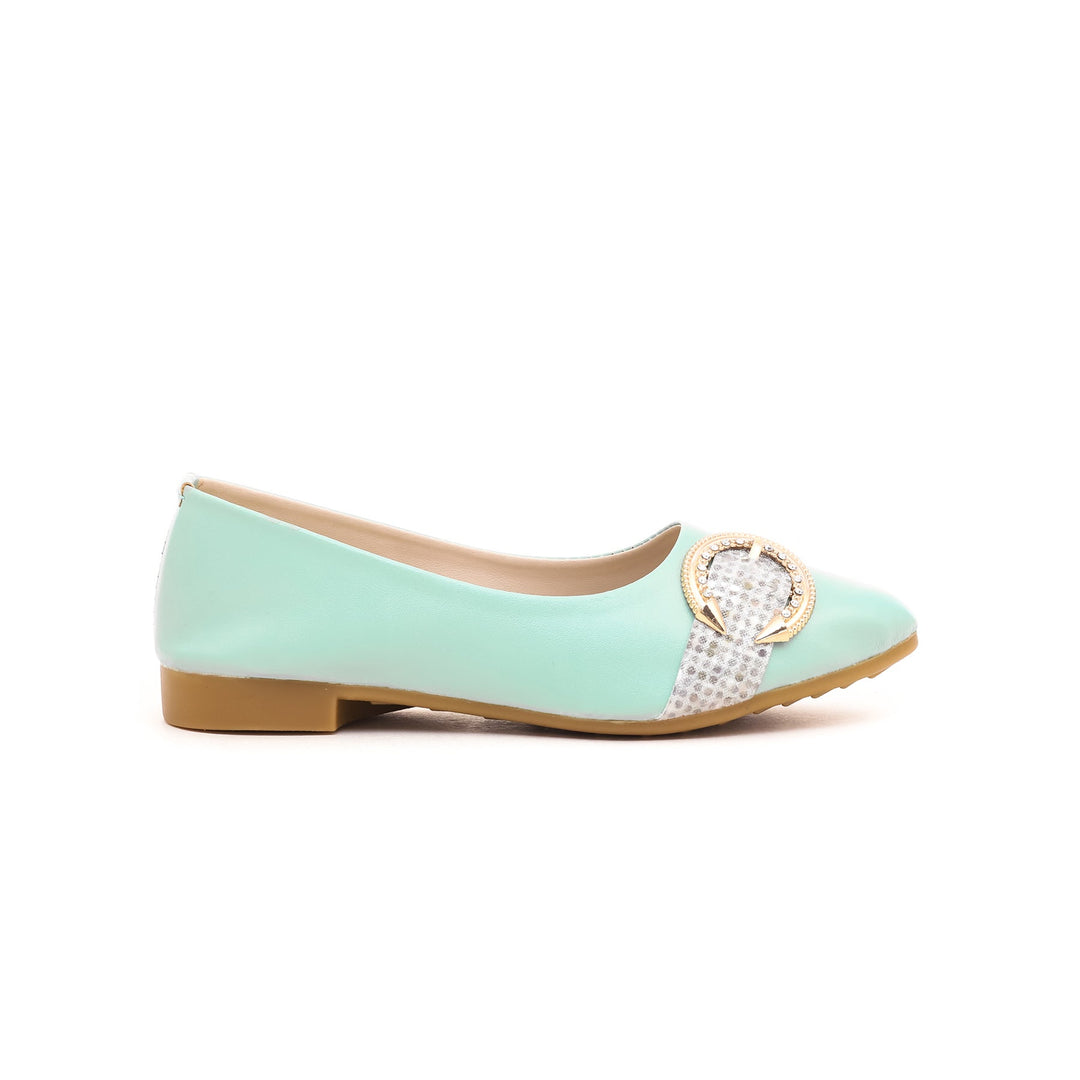 Girls Aqua Green Formal Pumps KD0620