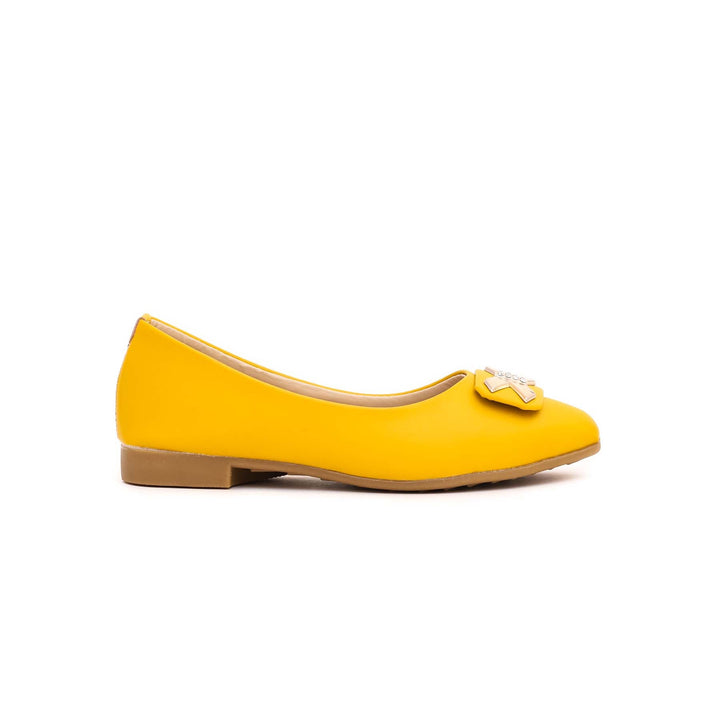 Girls Yellow Formal Pumps KD0742