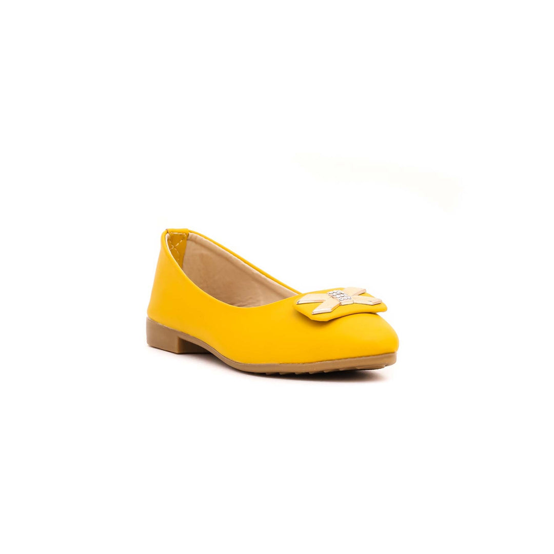 Girls Yellow Formal Pumps KD0742