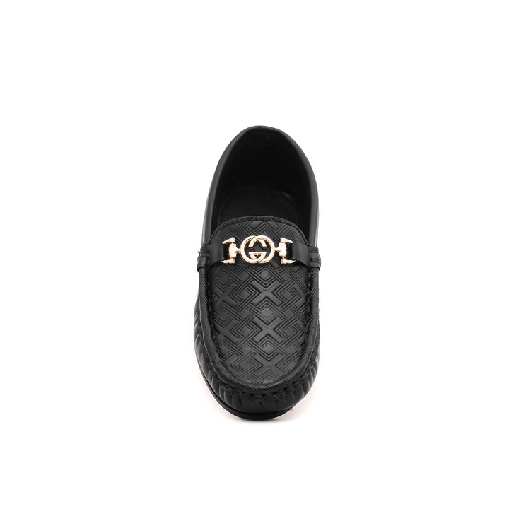 Boys Black Formal Moccasin KD0761