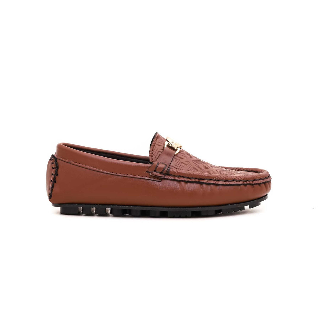 Boys Brown Formal Moccasin KD0761