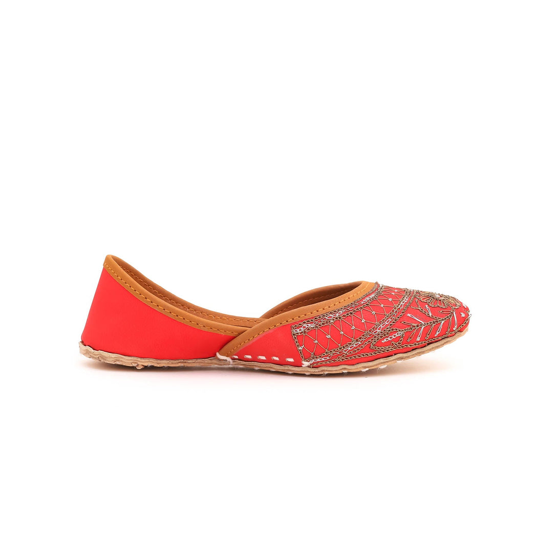 Girls Red Fancy Khusa KD0779