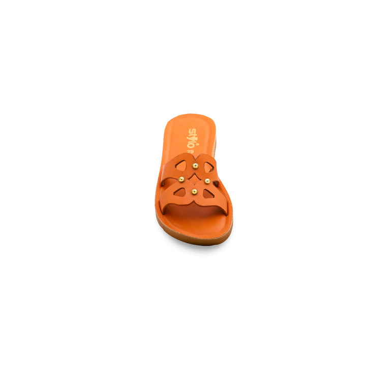 Girls Orange Casual Slipper KD5334