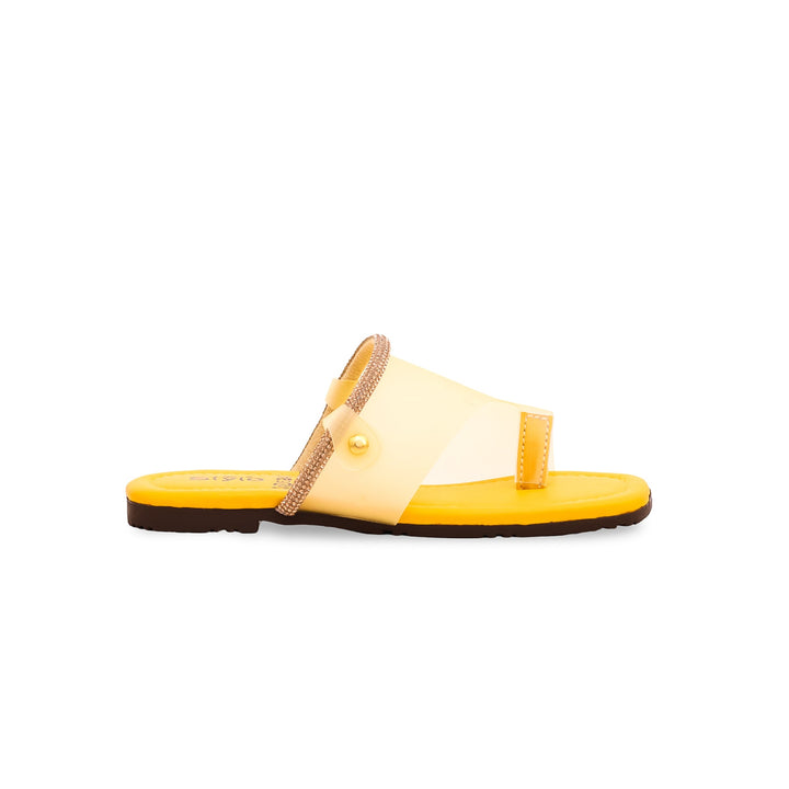 Girls Yellow Formal Slipper KD5343