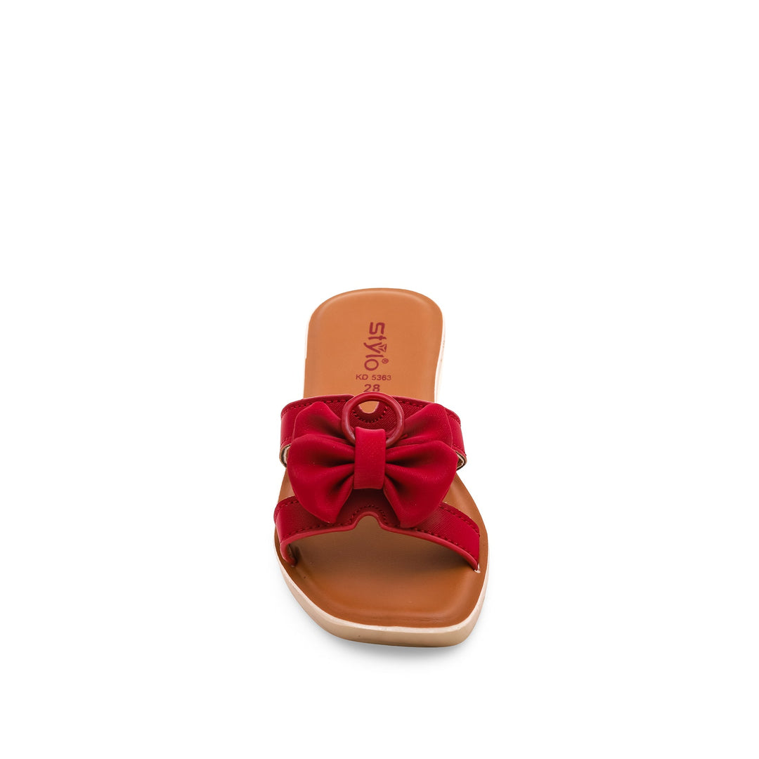 Girls Maroon Casual Slipper KD5363