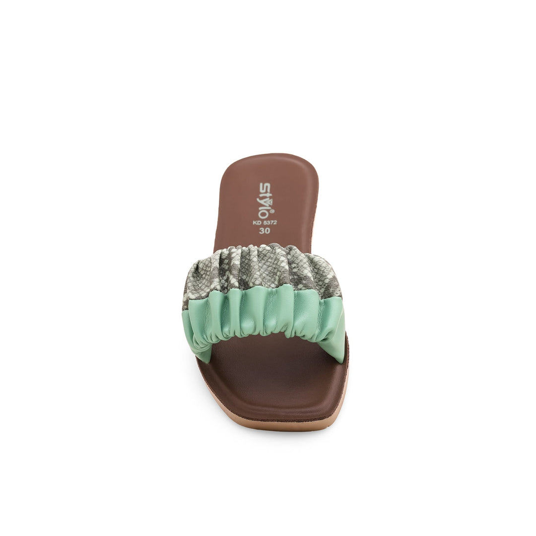 Girls Green Casual Slipper KD5372