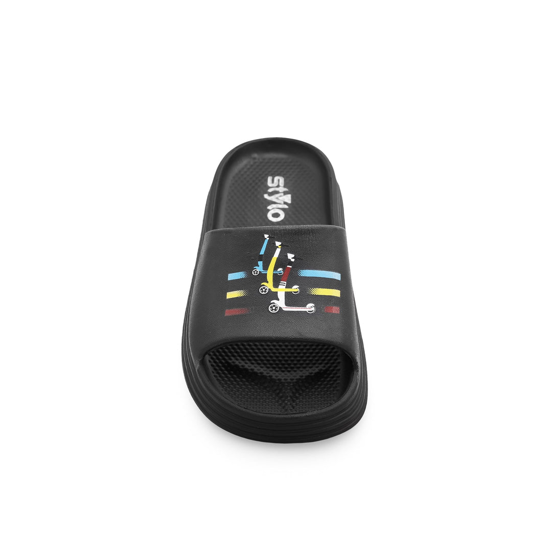 Boys Black Casual Flip Flop KD5489