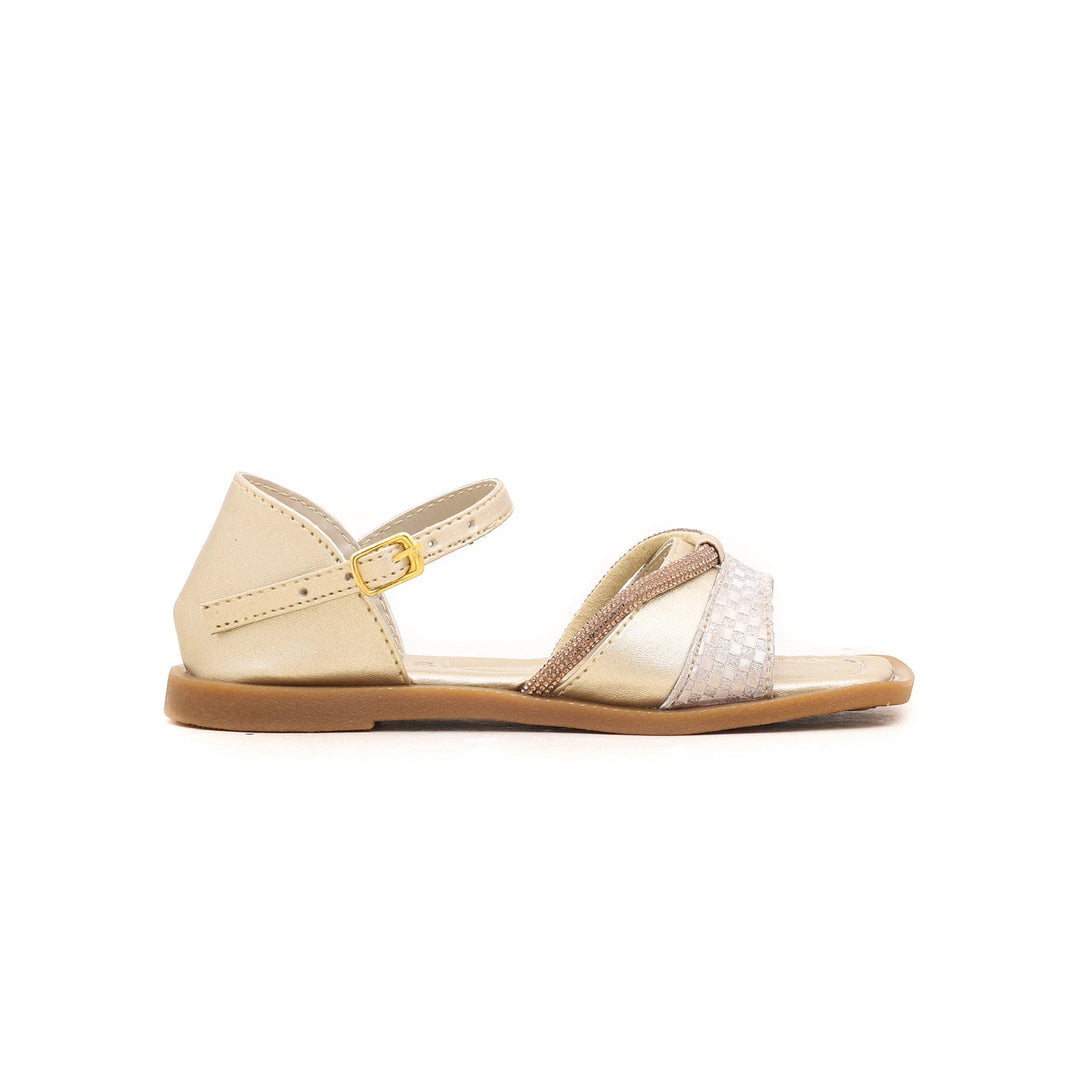 Girls Golden Fancy Sandal KD7423